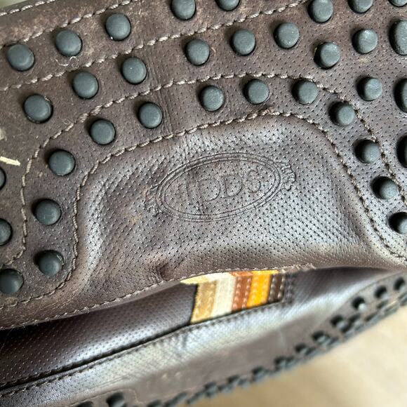 Tod’s Men’s Leather Driving Loafers, Moccasin Style Size 8, Made in Italy, Brown main image 9